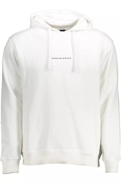 North Sails Sleek White Cotton Hooded Sweatshirt