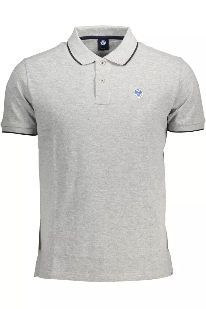 North Sails Elegant Gray Contrast Detail Polo Shirt