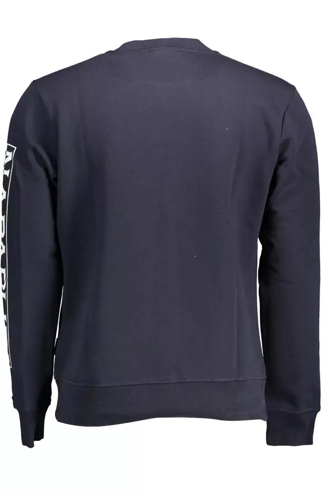 Napapijri Chic Blue Round Neck Sweatshirt with Logo