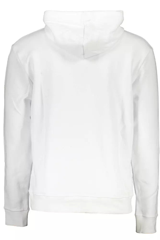 North Sails Chic White Hooded Sweatshirt with Central Pocket