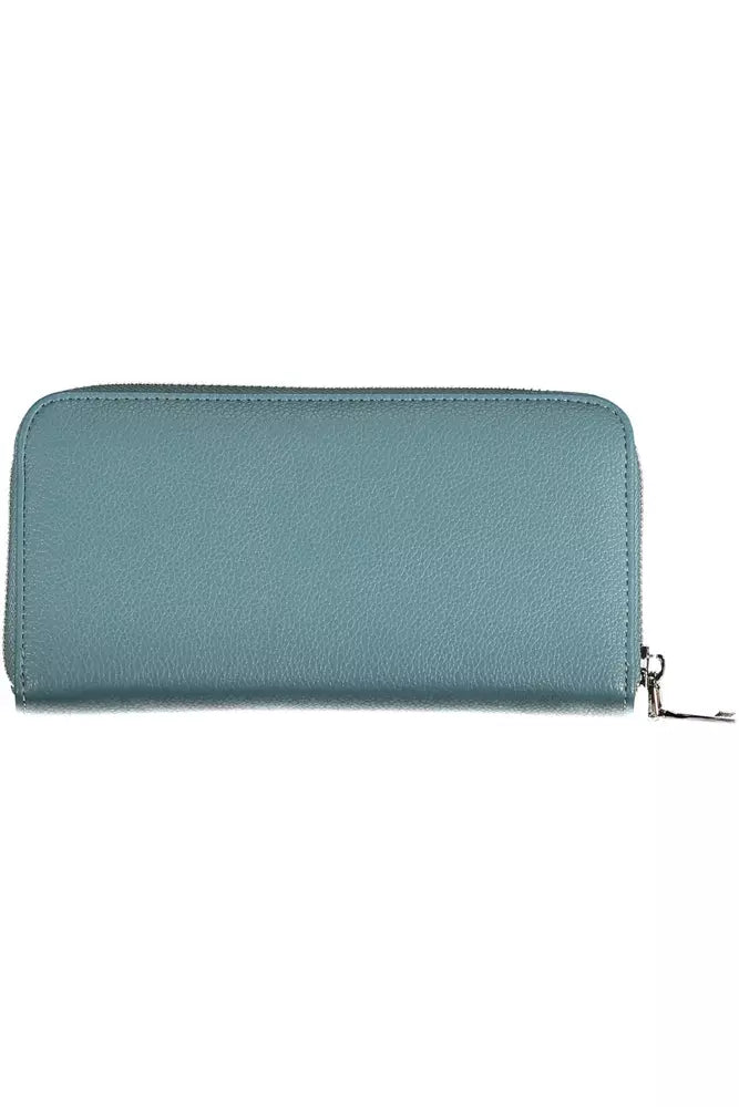 BYBLOS Chic Blue Polyethylene Wallet with Coin Purse