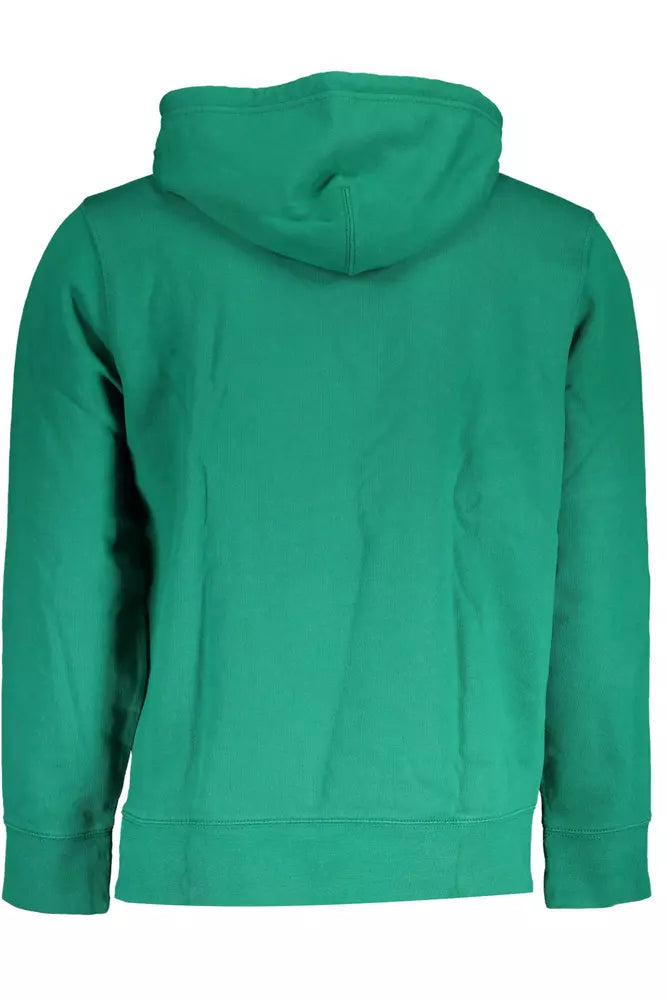 Levi's Green Cotton Hooded Sweatshirt with Logo