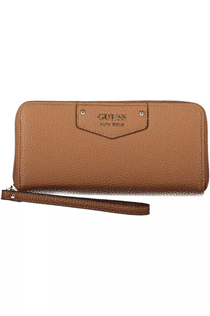 Guess Jeans Chic Contrast Detail Brown Wallet