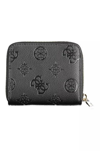 Guess Jeans Elegant Black Wallet with Contrasting Details