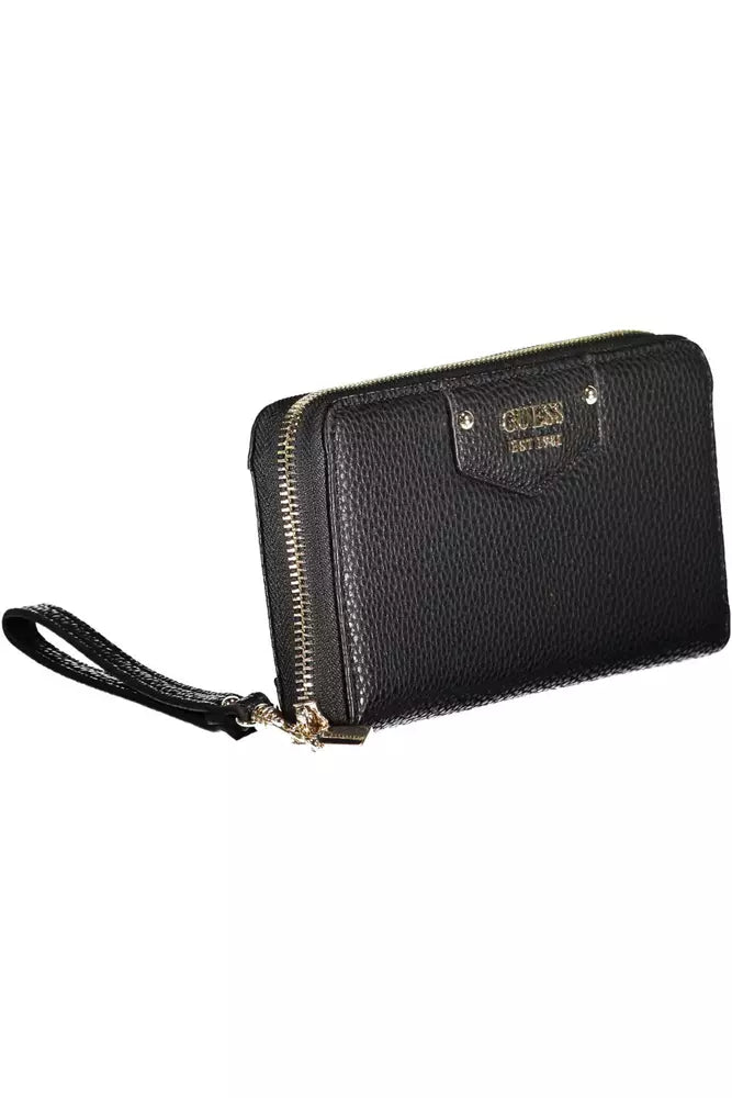 Guess Jeans Sleek Black Multi-Compartment Wallet