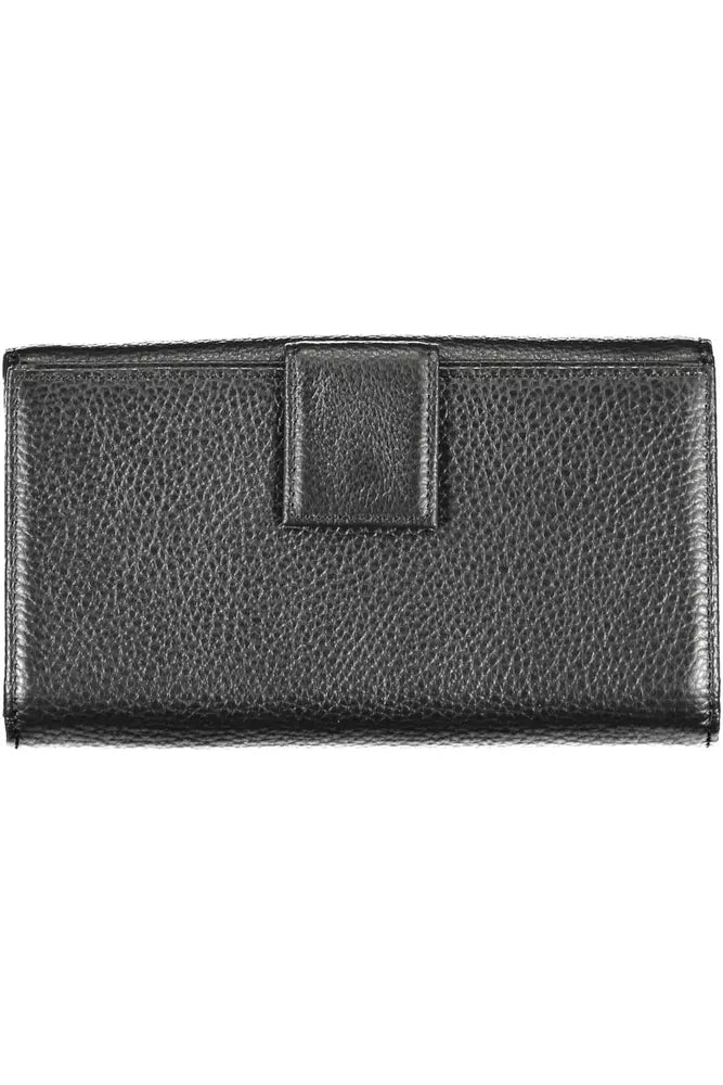 Coccinelle Elegant Dual-Part Leather Wallet in Classic Black