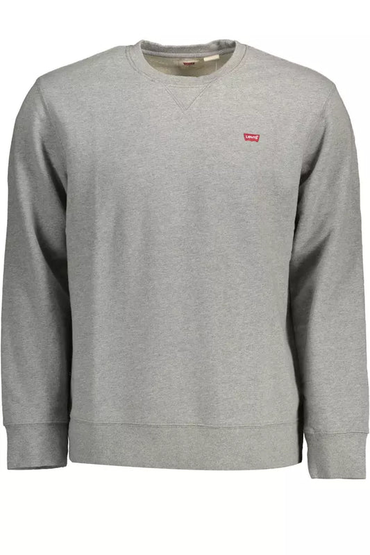 Levi's Chic Gray Long-Sleeved Logo Sweatshirt