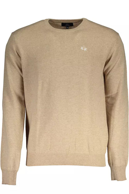 La Martina Elegant Beige Wool-Blend Sweater for Men