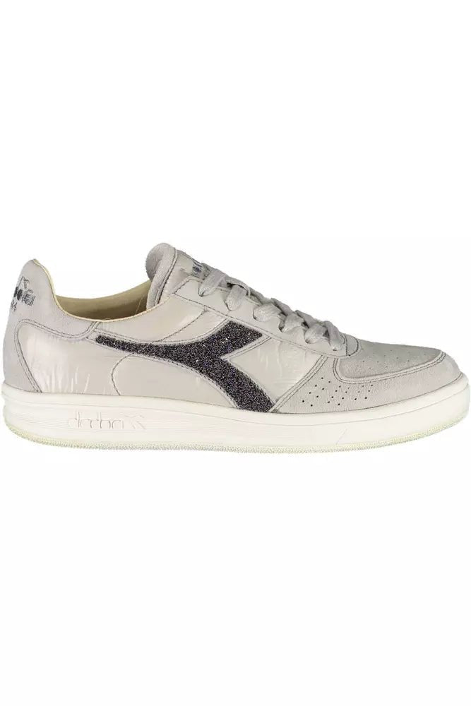 Diadora Gray Leather Women Sneaker