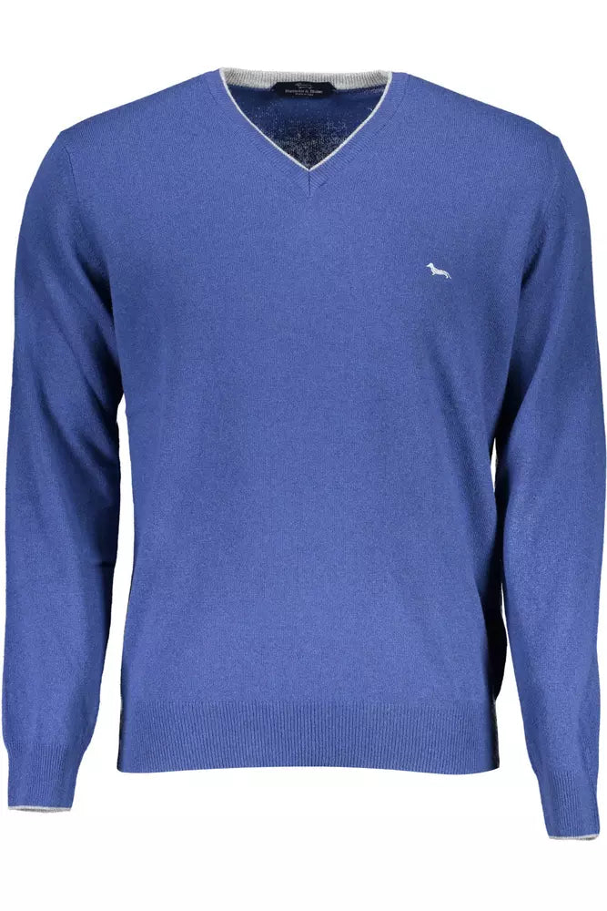 Harmont & Blaine Dapper V-Neck Sweater with Contrasting Details