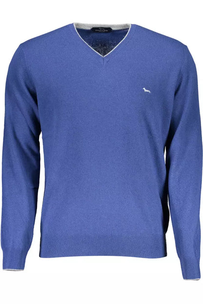 Harmont & Blaine Dapper V-Neck Sweater with Contrasting Details