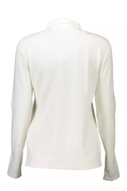 U.S. POLO ASSN. Elegant Long-Sleeved White Polo Shirt