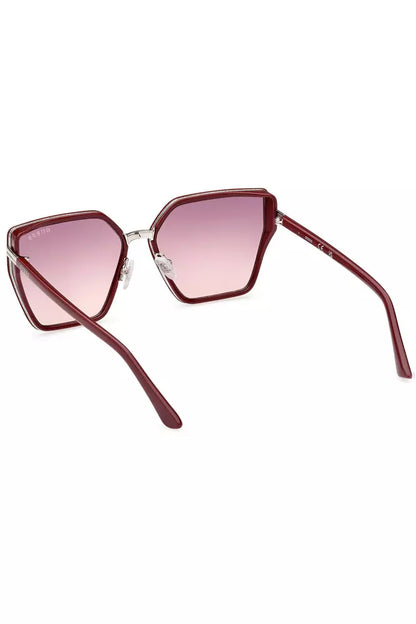 Guess Jeans Hexagonal Chic Pink Sunglasses