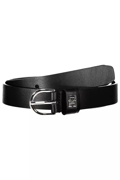 Tommy Hilfiger Black Leather Women Belt