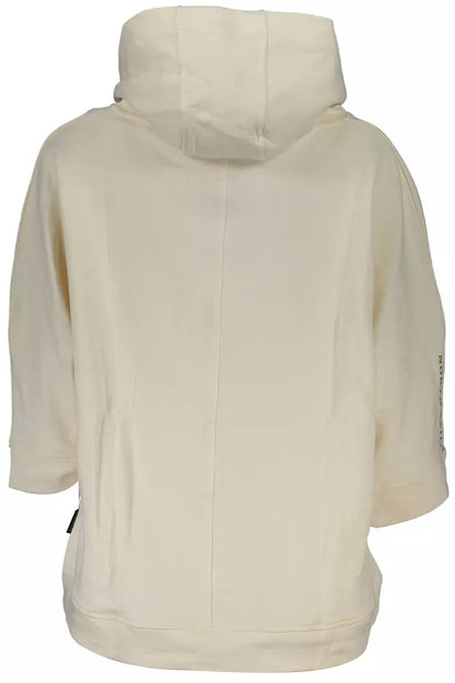 North Sails Chic White Hooded Sweatshirt with Organic Fibers