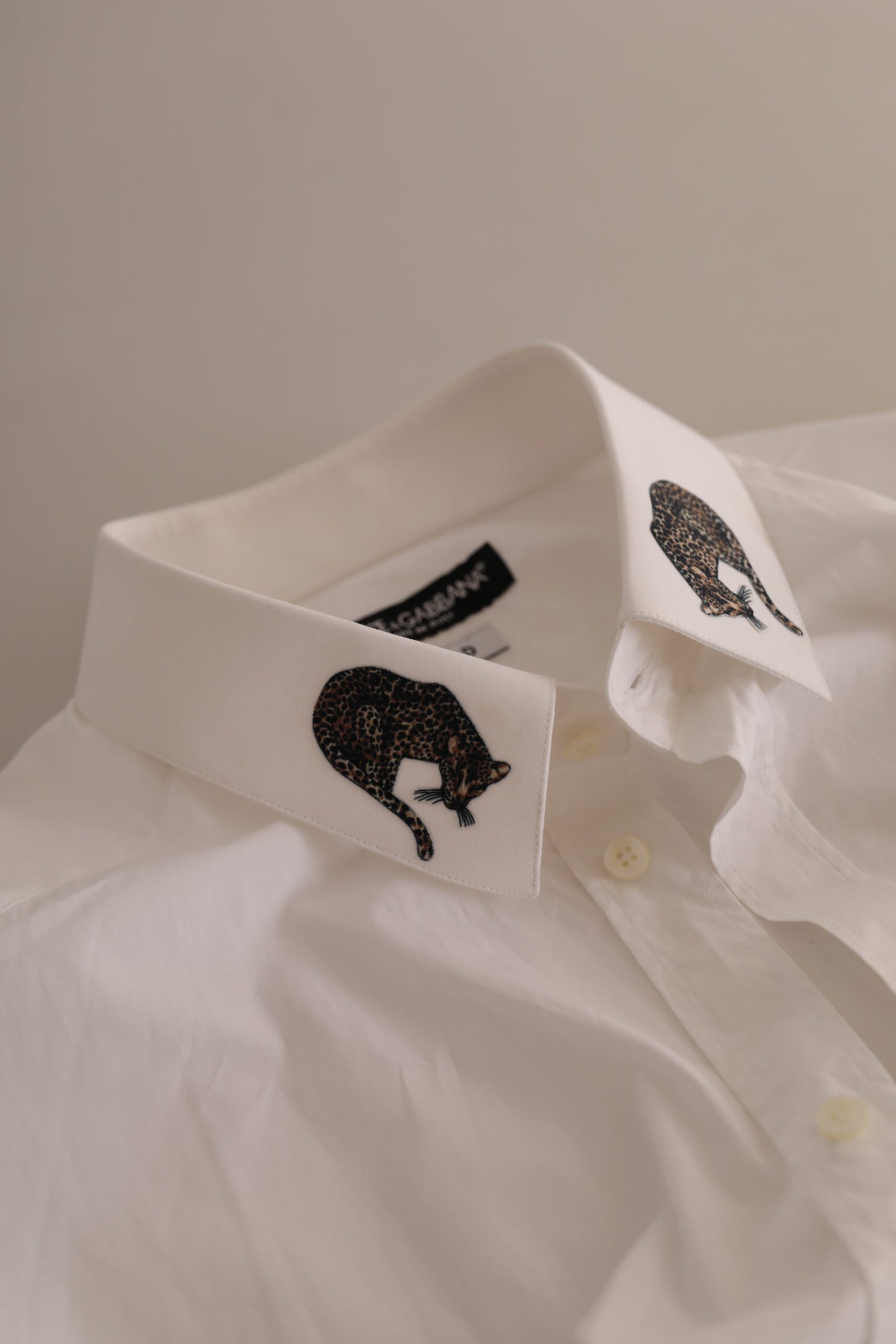 Dolce & Gabbana Italian Elegance Slim Fit White Cotton Shirt