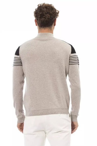 Alpha Studio Beige Cashmere Men Sweater