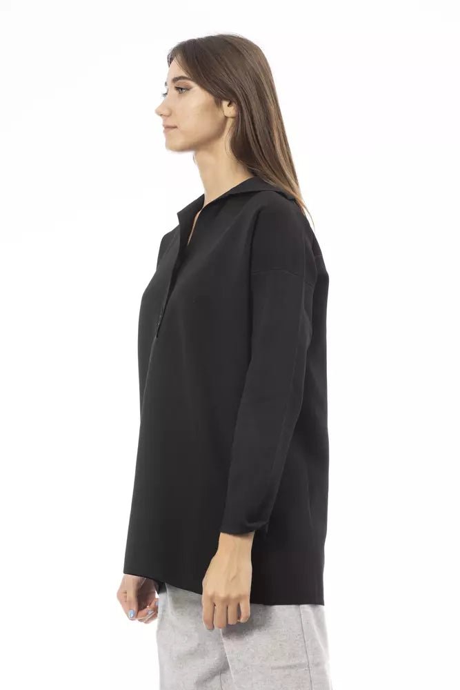 Alpha Studio Black Polypropylene Women Sweater