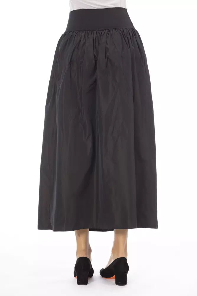 Alpha Studio Brown Polyester Women Skirt