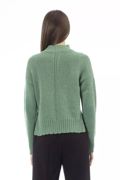 Alpha Studio Green Wool Women Sweater