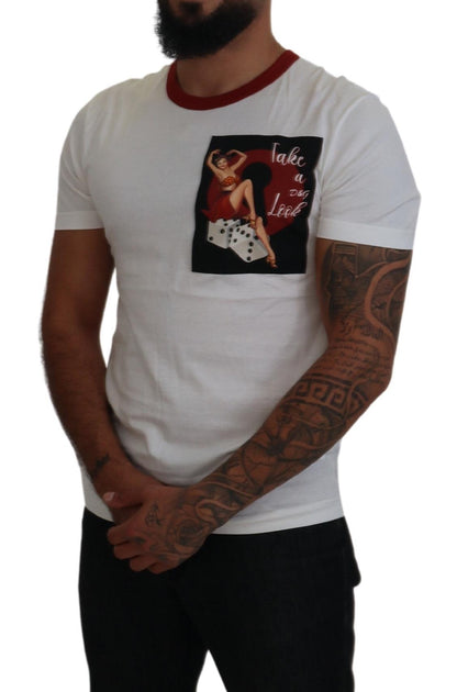 Dolce & Gabbana Elegant White Crewneck Cotton T-Shirt