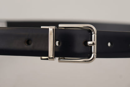 Dolce & Gabbana Elegant Leather Belt with Metal Buckle