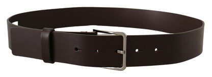 Dolce & Gabbana Elegant Dark Brown Leather Belt