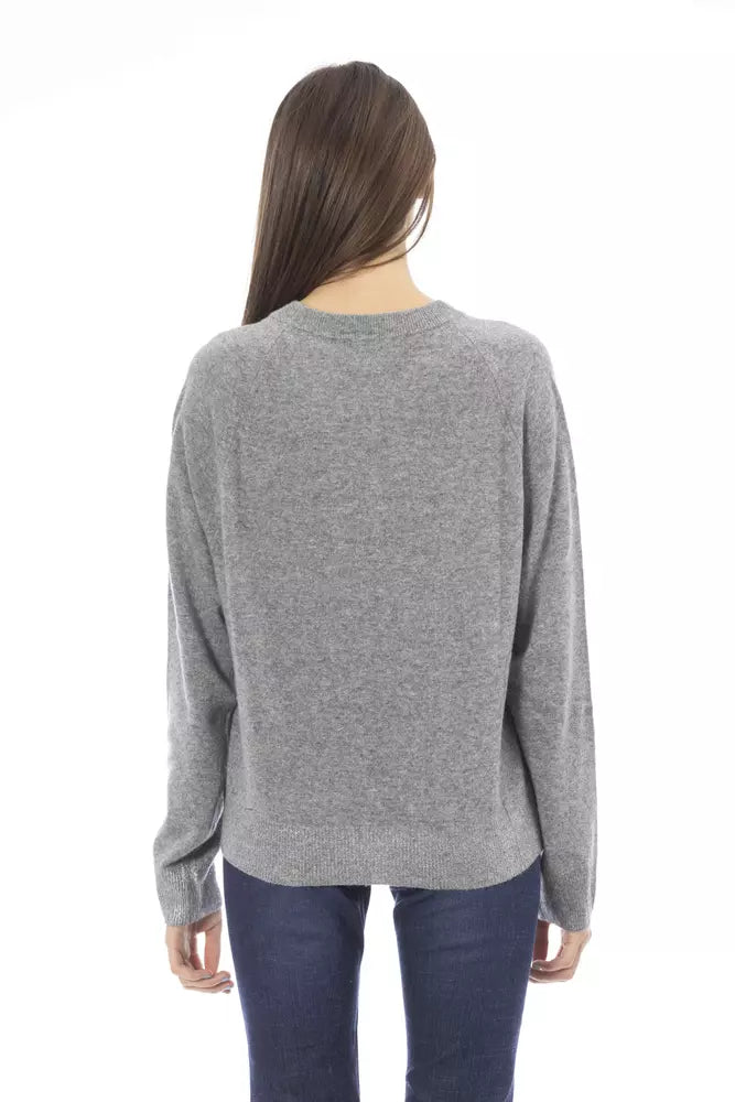 Baldinini Trend Gray Wool Women Sweater