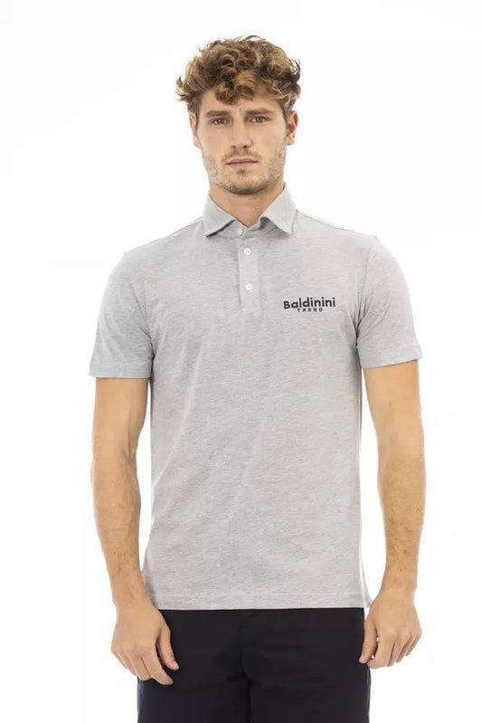 Baldinini Trend Gray Cotton Men Polo-Shirt