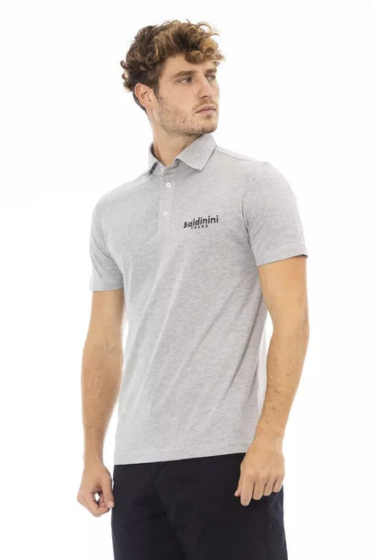 Baldinini Trend Gray Cotton Men Polo-Shirt