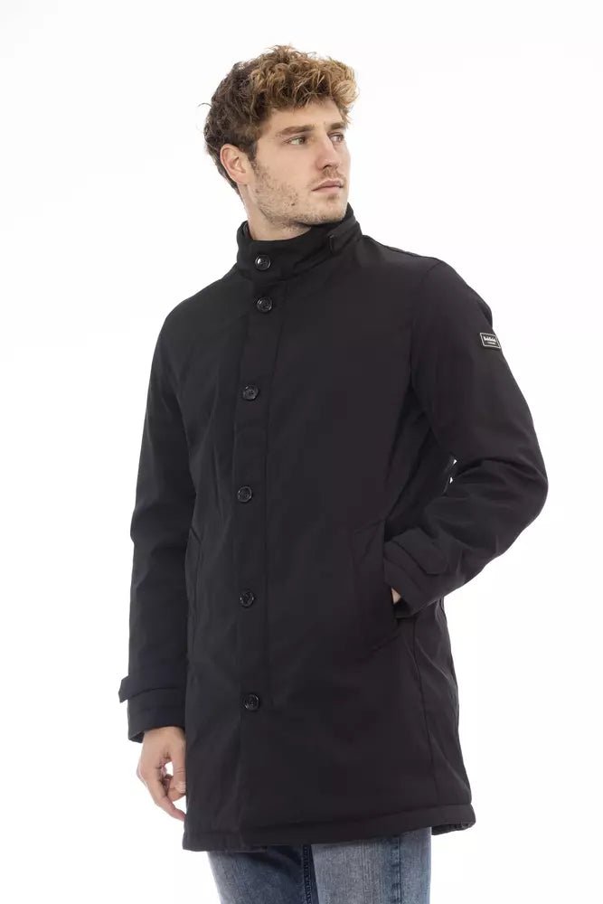 Baldinini Trend Black Polyester Men Jacket