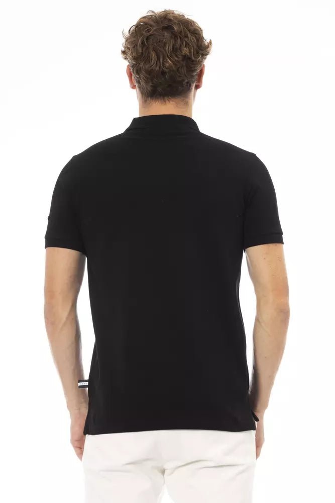 Baldinini Trend Black Cotton Men Polo