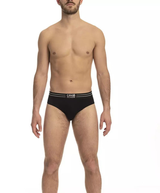 Cavalli Class Black Cotton Men Underwear - PANTERA STORES