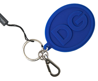 Dolce & Gabbana Chic Brass and Rubber Logo Keychain