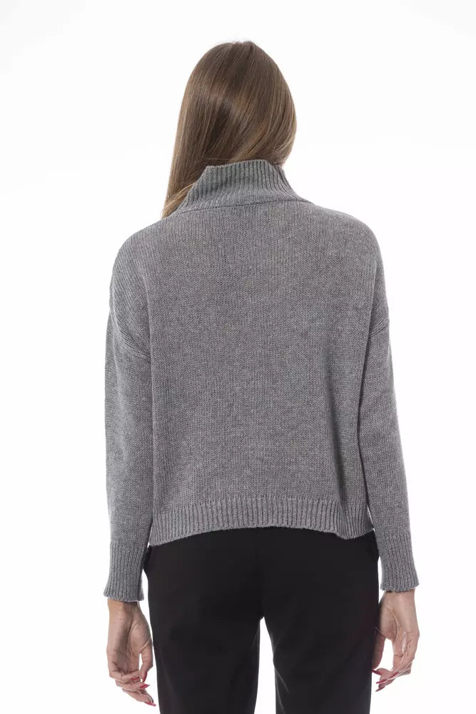 Baldinini Trend Gray Wool Women Sweater