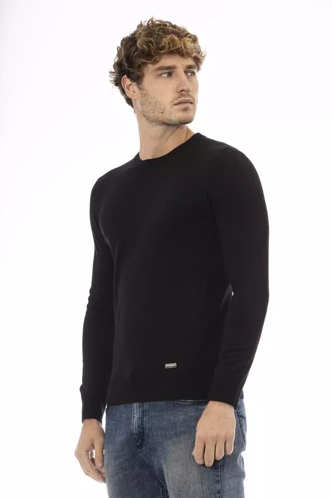 Baldinini Trend Black Wool Men Sweater