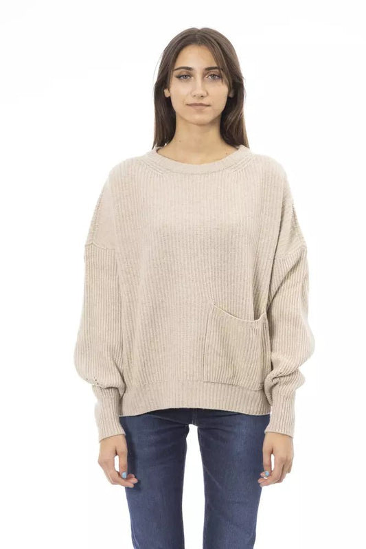 Baldinini Trend Beige Wool Women Sweater