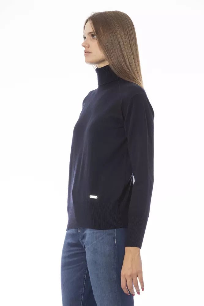 Baldinini Trend Blue Wool Women Sweater