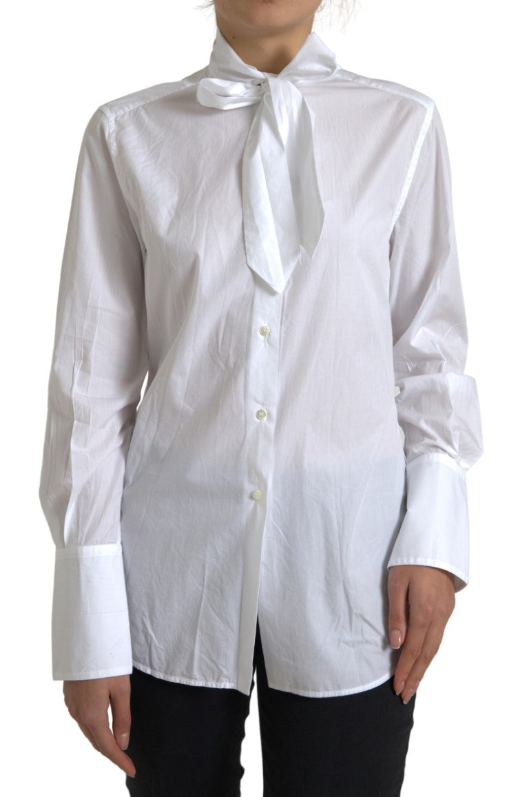 Dolce & Gabbana Elegant White Cotton Long Sleeve Shirt