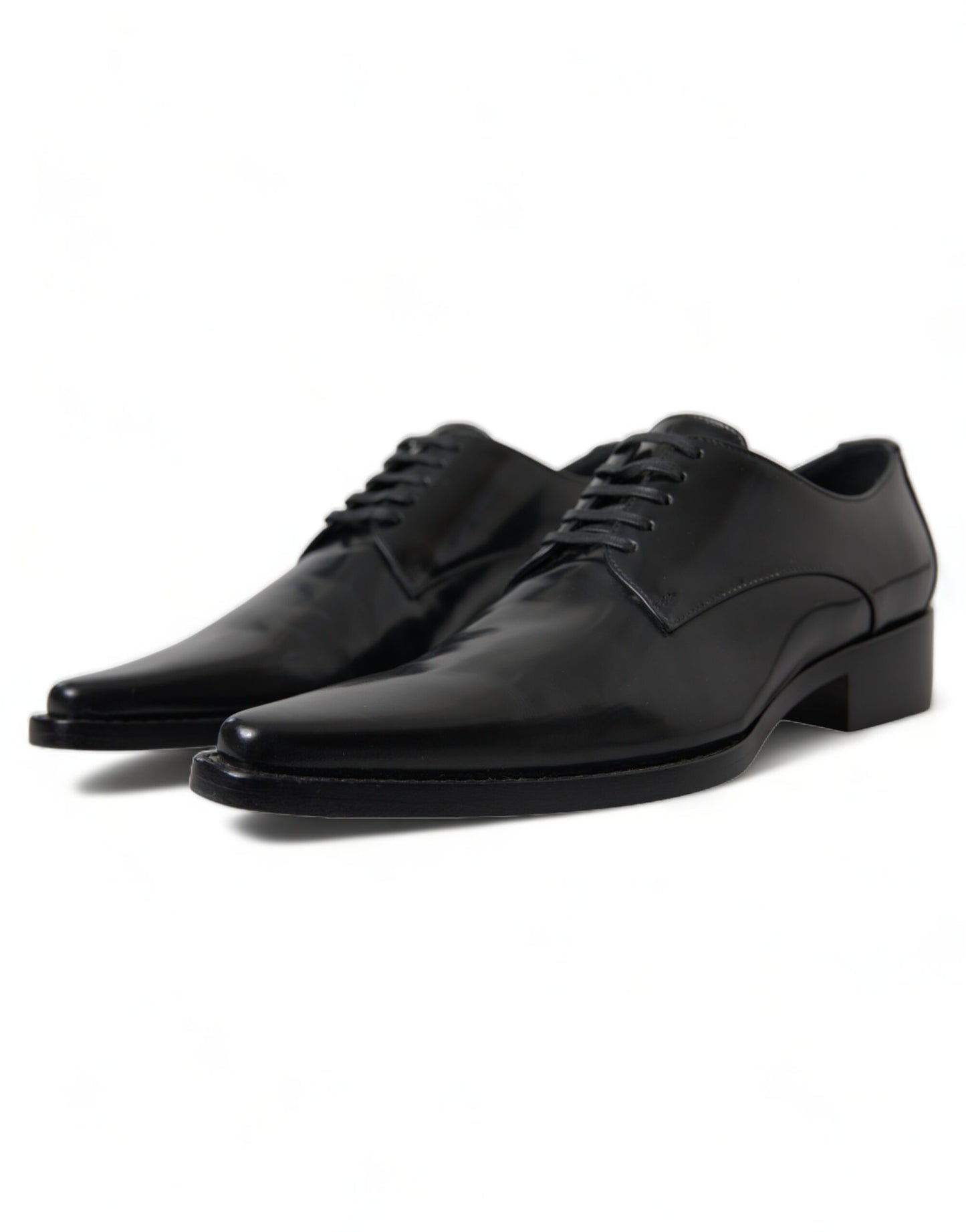 Dolce & Gabbana Elegant Black Leather Formal Flats