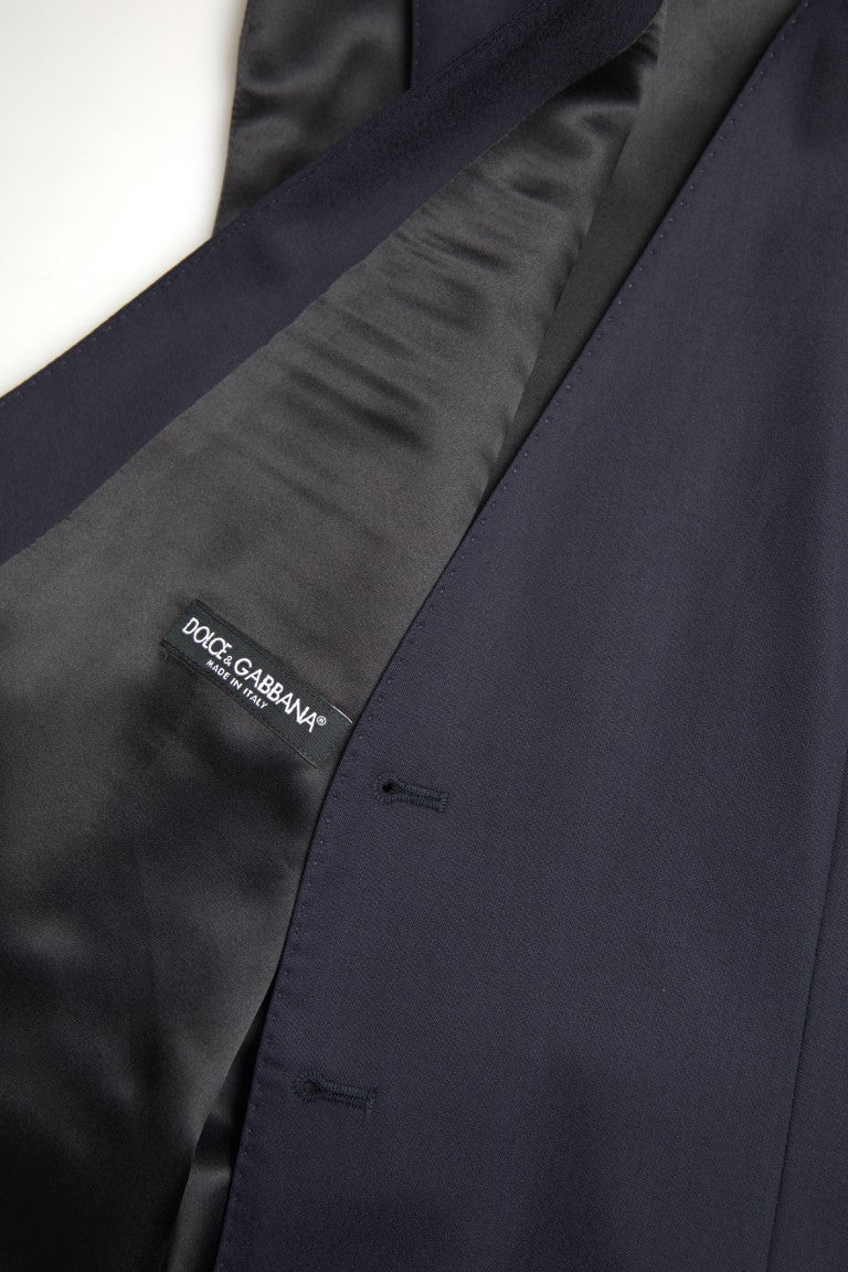 Dolce & Gabbana Elegant Blue & Black Martini Slim Fit Suit