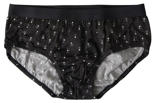 Dolce & Gabbana Elegant Black Dotted Brief with Comfort Fit