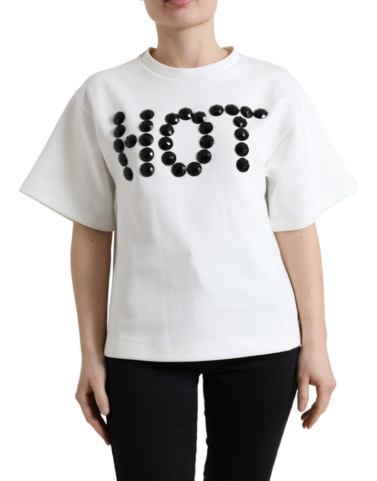 Dolce & Gabbana Embellished Crew Neck Fashion Tee