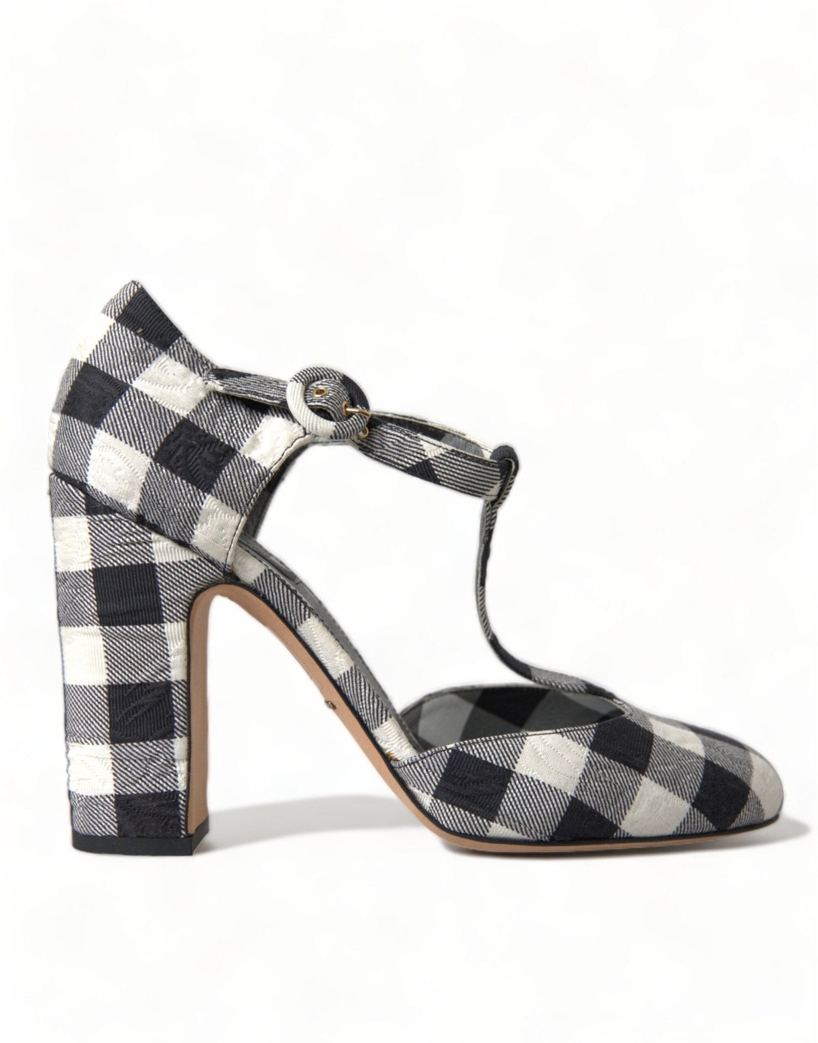 Dolce & Gabbana Chic Gingham T-Strap Pumps: Timeless Mary Jane Heels