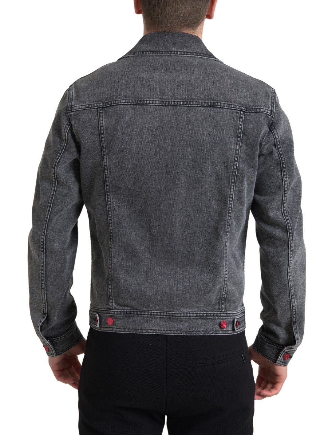 Dolce & Gabbana Elegant Gray Stretch Denim Jacket