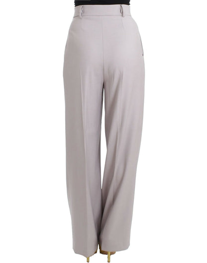 Cavalli Sophisticated High Waisted Gray Pants