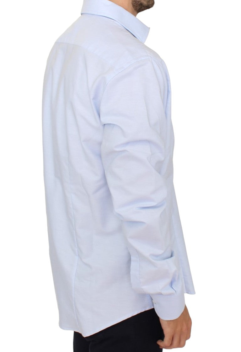 Cavalli Elegant Light Blue Italian Cotton Shirt