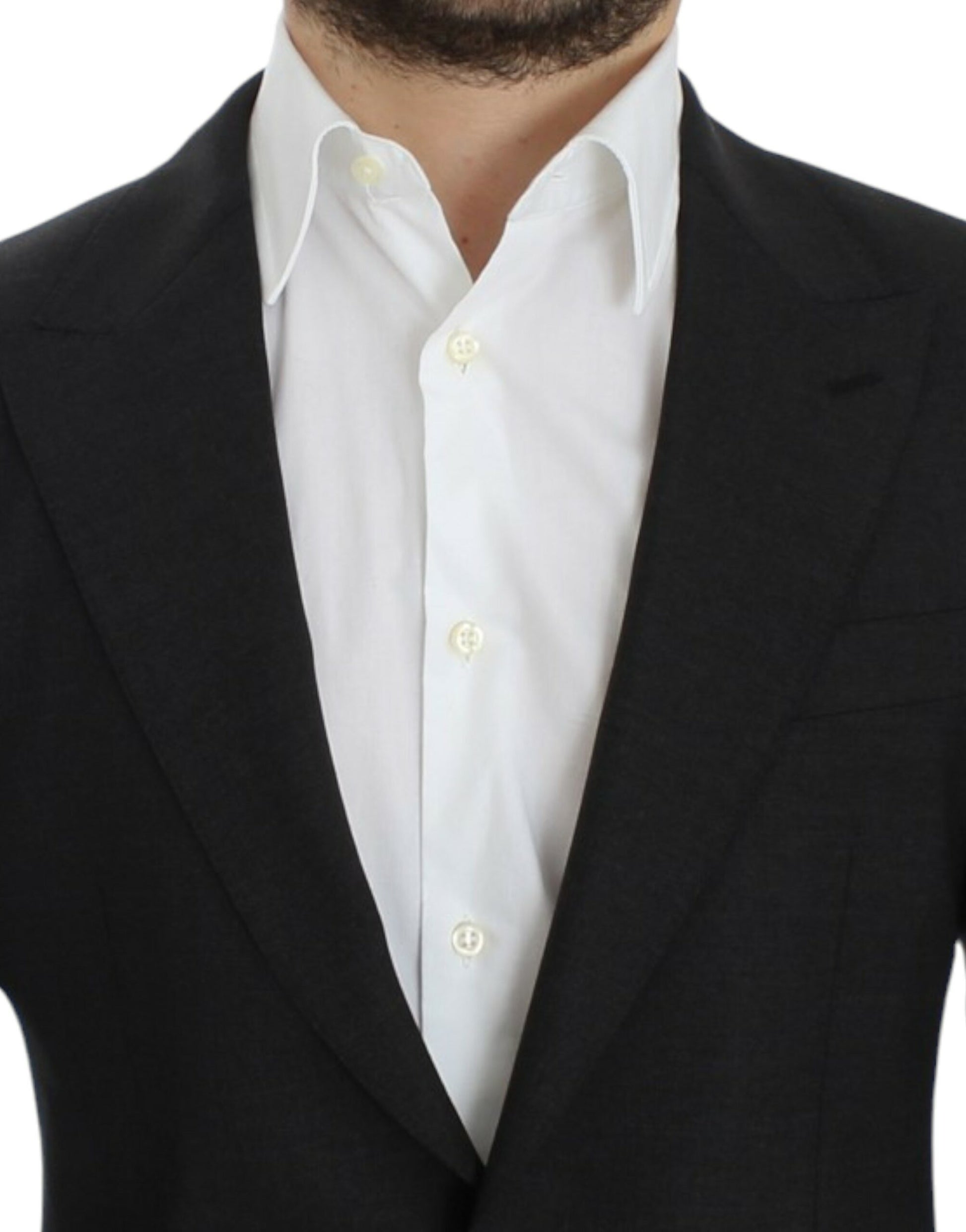 Dolce & Gabbana Sleek Gray Wool Slim Fit Blazer