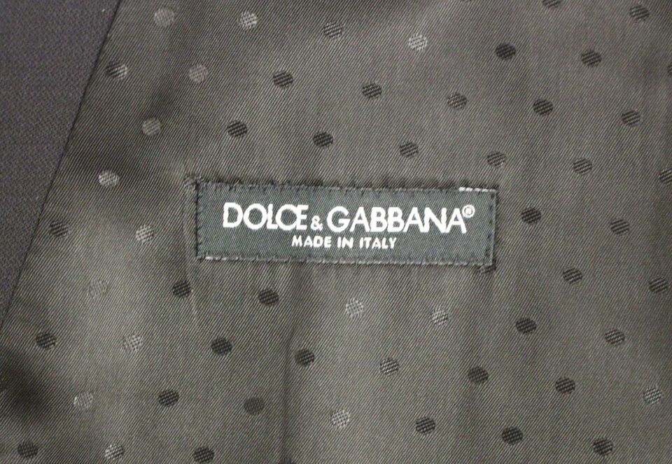 Dolce & Gabbana Elegant Black Wool Silk Dress Vest