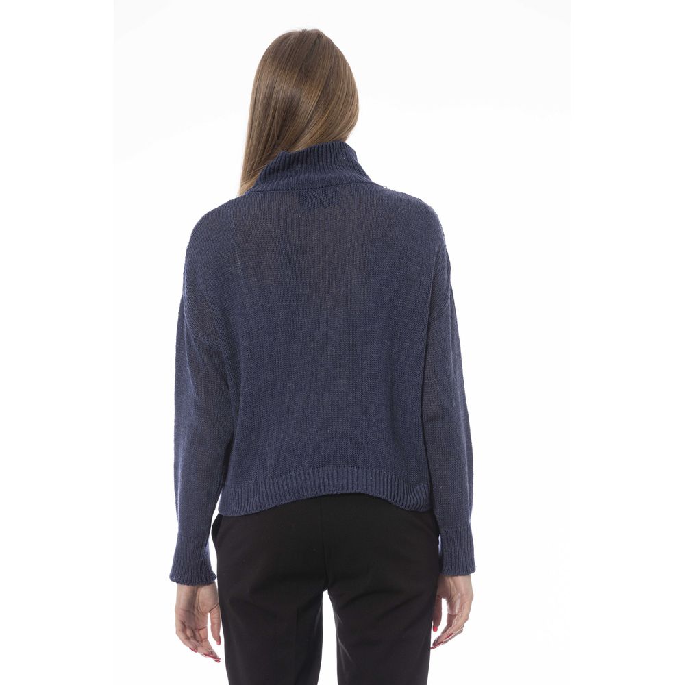 Baldinini Trend Blue Wool Women Sweater